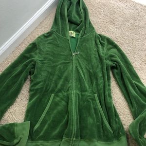 Used size L terry cloth green Juicy Cutour jacket